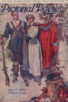 ORIG VINTAGE MAGAZINE COVER/ PICTORIAL REVIEW - APRIL 1912Christy (Illust.), Howard Chandler, Illust. by: Howard Chandler  Christy