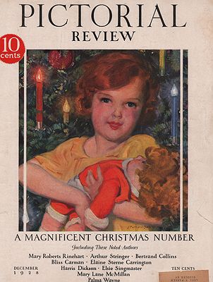 ORIG VINTAGE MAGAZINE COVER/ PICTORIAL REVIEW - DECEMBER 1928Barclay (Illust.), McClelland, Illust. by: McClelland  Barclay