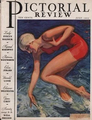 ORIG VINTAGE MAGAZINE COVER/ PICTORIAL REVIEW - JULY 1932Barclay (Illust.), McClelland, Illust. by: McClelland  Barclay