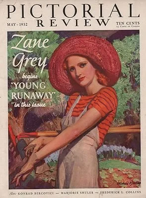 ORIG VINTAGE MAGAZINE COVER/ PICTORIAL REVIEW - MAY 1932 Barclay (Illust.), McClelland, Illust. by: McClelland Barclay