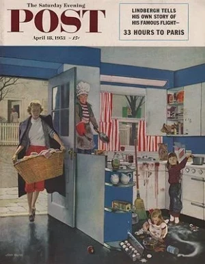 ORIG VINTAGE MAGAZINE COVER/ SATURDAY EVENING POST - APRIL 18 1953Falter (Illust.), John, Illust. by: John  Falter