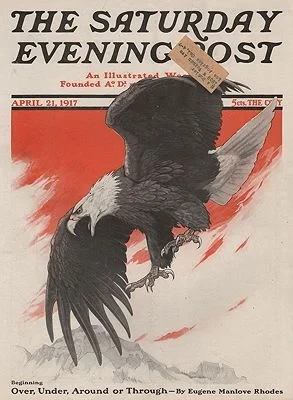 ORIG VINTAGE MAGAZINE COVER/ SATURDAY EVENING POST - APRIL 21 1917Bull (Illust.), Charles Livingston, Illust. by: Charles Livingston  Bull