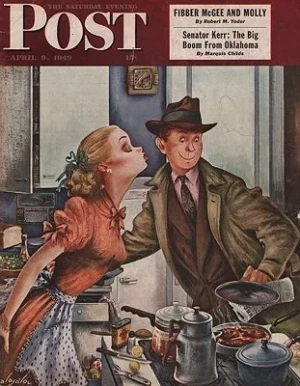 ORIG VINTAGE MAGAZINE COVER/ SATURDAY EVENING POST - APRIL 9 1949Alajalov (Illust.), Constantin, Illust. by: Constantin  Alajalov
