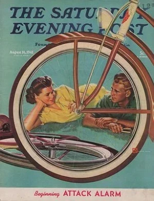 ORIG VINTAGE MAGAZINE COVER/ SATURDAY EVENING POST - AUGUST 16 1941Crockwell (Illust.), Douglas, Illust. by: Douglas  Crockwell