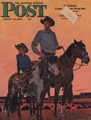 ORIG VINTAGE MAGAZINE COVER - SATURDAY EVENING POST - AUGUST 19 1944Ludekens (Illust.), Fred, Illust. by: Fred  Ludekens