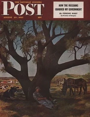 ORIG VINTAGE MAGAZINE COVER/ SATURDAY EVENING POST - AUGUST 23 1947Atherton (Illust.), John, Illust. by: John  Atherton