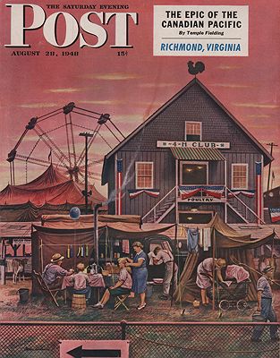 ORIG VINTAGE MAGAZINE COVER/ SATURDAY EVENING POST - AUGUST 28 1948Dohanos (Illust.), Stevan, Illust. by: Stevan  Dohanos - Product Image