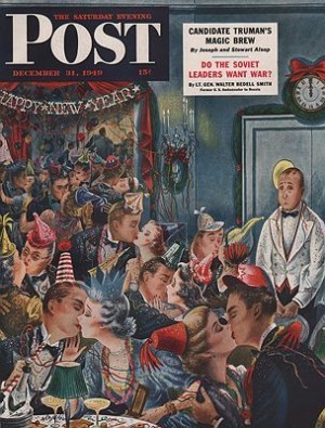 ORIG VINTAGE MAGAZINE COVER/ SATURDAY EVENING POST - DECEMBER 31 1949Alajalov (Illust.), Constantin, Illust. by: Constantin  Alajalov