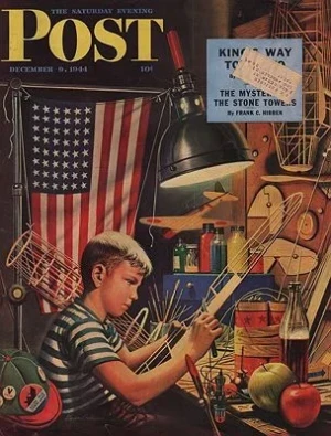 ORIG VINTAGE MAGAZINE COVER/ SATURDAY EVENING POST - DECEMBER 9 1944 Dohanos (Illust.), Stevan, Illust. by: Stevan Dohanos