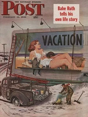ORIG VINTAGE MAGAZINE COVER/ SATURDAY EVENING POST - FEBRUARY 14 1948Dohanos (Illust.), Stevan, Illust. by: Stevan  Dohanos