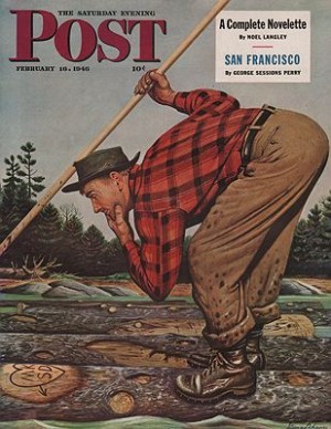 ORIG VINTAGE MAGAZINE COVER/ SATURDAY EVENING POST - FEBRUARY 16 1946Dohanos (Illust.), Stefan, Illust. by: Stevan Dohanos ORIG VINTAGE MAGAZINE COVER/ SATURDAY EVENING POST - FEBRUARY 16 1946Dohanos (Illust.), Stefan, Illust. by: Stevan Dohanos