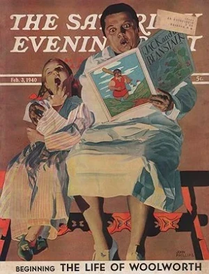 ORIG VINTAGE MAGAZINE COVER/ SATURDAY EVENING POST - FEBRUARY 3 1940Phillips (Illust.), John, Illust. by: John  Philips