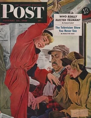ORIG VINTAGE MAGAZINE COVER/ SATURDAY EVENING POST - JANUARY 22 1949Hughes (Illust.), George, Illust. by: George Hughes ORIG VINTAGE MAGAZINE COVER/ SATURDAY EVENING POST - JANUARY 22 1949Hughes (Illust.), George, Illust. by: George Hughes