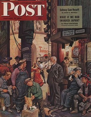 ORIG VINTAGE MAGAZINE COVER/ SATURDAY EVENING POST - JANUARY 3 1946Falter (Illust.), John, Illust. by: John  Falter