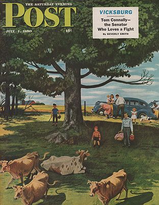 ORIG VINTAGE MAGAZINE COVER/ SATURDAY EVENING POST - JULY 1 1950Dohanos (Illust.), Stevan, Illust. by: Stevan  Dohanos