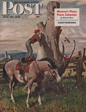 ORIG VINTAGE MAGAZINE COVER - SATURDAY EVENING POST - JULY 30 1949Clymer (Illust.), John, Illust. by: John  Clymer