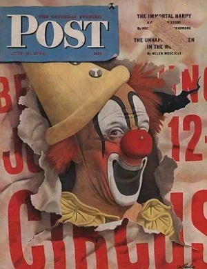 ORIG VINTAGE MAGAZINE COVER/ SATURDAY EVENING POST - JULY 8 1944Atherton (Illust.), John, Illust. by: John  Atherton