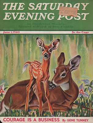 ORIG VINTAGE MAGAZINE COVER/  SATURDAY EVENING POST - JUNE 1 1940Bransom (Illust.), Paul, Illust. by: Paul  Bransom