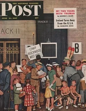 ORIG VINTAGE MAGAZINE COVER/ SATURDAY EVENING POST - JUNE 21 1947Dohanos (Illust.), Stevan, Illust. by: Stevan  Dohanos