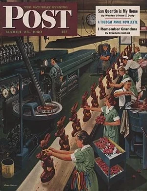 ORIG VINTAGE MAGAZINE COVER/ SATURDAY EVENING POST - MARCH 25 1950Dohanos (Illust.), Stevan, Illust. by: Stevan  Dohanos