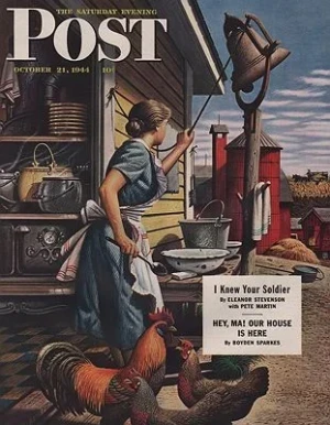 ORIG VINTAGE MAGAZINE COVER/ SATURDAY EVENING POST - OCTOBER 21 1944Dohanos (Illust.), Stevan, Illust. by: Stevan Dohanos ORIG VINTAGE MAGAZINE COVER/ SATURDAY EVENING POST - OCTOBER 21 1944Dohanos (Illust.), Stevan, Illust. by: Stevan Dohanos