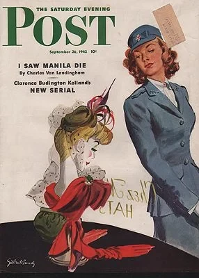 ORIG VINTAGE MAGAZINE COVER/ SATURDAY EVENING POST - SEPTEMBER 26 1942Bundy (Illust.), Gilbert, Illust. by: Gilbert  Bundy