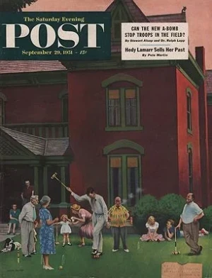 ORIG VINTAGE MAGAZINE COVER/ SATURDAY EVENING POST - SEPTEMBER 29 1951Falter (Illust.), John, Illust. by: John  Falter