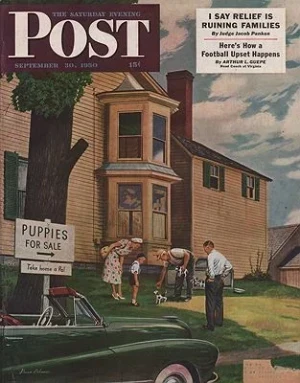 ORIG VINTAGE MAGAZINE COVER/ SATURDAY EVENING POST -SEPTEMBER 30 1950Dohanos (Illust.), Stevan, Illust. by: Stevan  Dohanos