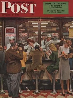 ORIG VINTAGE MAGAZINE COVER/ SATURDAY EVENONG POST - OCTOBER 12 1946Falter (Illust.), John, Illust. by: John  Falter