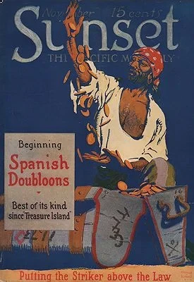 ORIG VINTAGE MAGAZINE COVER/ SUNSET - NOVEMBER 1917Schmidt (Illust.), Harold Von, Illust. by: Harold Von  Schmidt