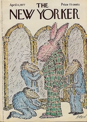 ORIG VINTAGE MAGAZINE COVER/ THE NEW YORKER - APRIL 11 1977Koren (Illust.), Ed, Illust. by: Ed Koren ORIG VINTAGE MAGAZINE COVER/ THE NEW YORKER - APRIL 11 1977Koren (Illust.), Ed, Illust. by: Ed Koren