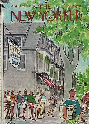 ORIG VINTAGE MAGAZINE COVER - THE NEW YORKER - AUGUST 6 1973Saxon (Illust.), Charles, Illust. by: Charles  Saxon