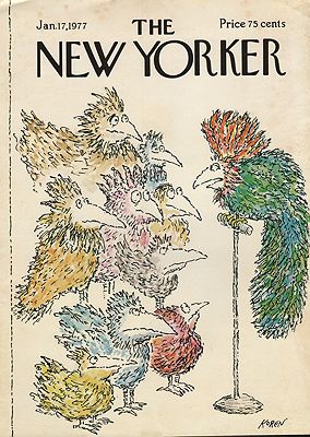 ORIG VINTAGE MAGAZINE COVER/ THE NEW YORKER - JANUARY 17 1977Koren (Illust.), Ed, Illust. by: Ed  Koren