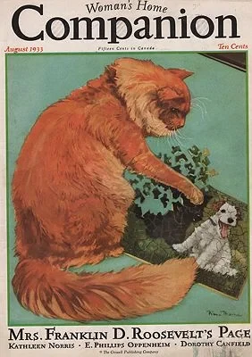 ORIG VINTAGE MAGAZINE COVER/ WOMAN'S HOME COMPANION - AUGUST 1933Thorne (Illust.), Diana, Illust. by: Diana  Thorne