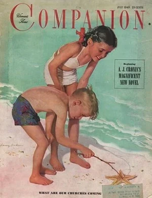 ORIG VINTAGE MAGAZINE COVER/ WOMAN'S HOME COMPANION - JULY 1949Anderson (Illust.), Harry, Illust. by: Harry  Anderson