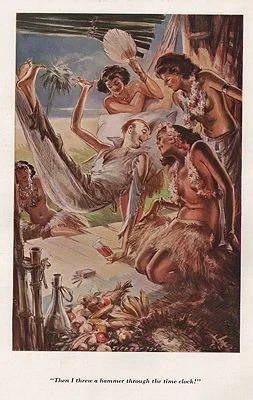 ORIG VINTAGE MAGAZINE ILLUSTRATION / ESQUIRE AUGUST 1934illustrator- Everett  Shinn