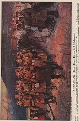 ORIG VINTAGE MAGAZINE ILLUSTRATION / DOUGHBOYS FIRST - Schoonover (Illust.), Frank E., Illust. by: Frank E.  Schoonover