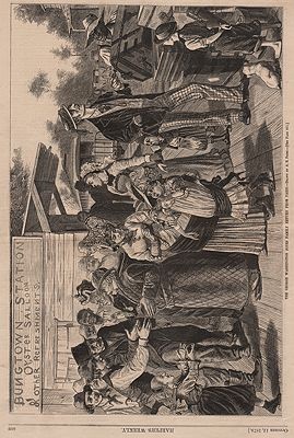 ORIG VINTAGE MAGAZINE ILLUSTRATION /HARPER'S WEEKLY - OCTOBER 12 1878Frost (Illust.), A.B., Illust. by: A.B.  Frost