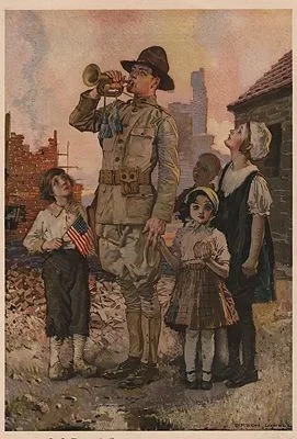 ORIG VINTAGE MAGAZINE ILLUSTRATION/ IN LAFAYETTE'S COUNTRYLowell (Illust.), Orson, Illust. by: Orson  Lowell