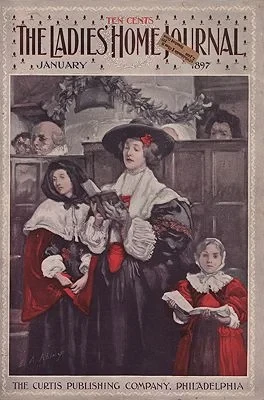 ORIG. VINTAGE MAGAZINE COVER - LADIES HOME JOURNAL - JANUARY 1897Abbey (Illust.), Edwin Austin, Illust. by: Edwin Ausin  Abbey