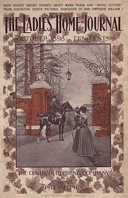 ORIG. VINTAGE MAGAZINE COVER/ LADIES HOME JOURNAL - OCTOBER 1898N/A