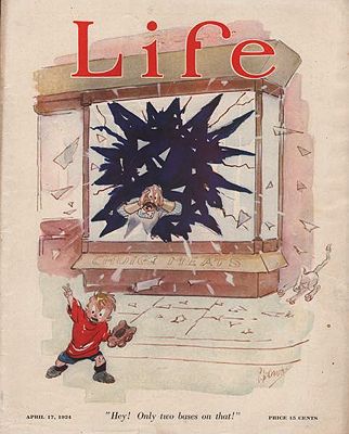 ORIG. VINTAGE MAGAZINE COVER/ LIFE - APRIL 17 1924Crosby (Illust.), Percy, Illust. by: Percy  Crosby