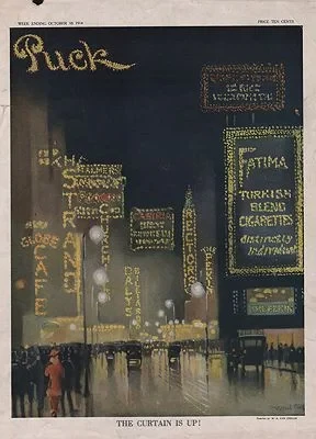 ORIG. VINTAGE MAGAZINE COVER/ PUCK - OCTOBER 10 1914Van Ornum (Illust.), Willard, Illust. by: Willard  Van Ornum