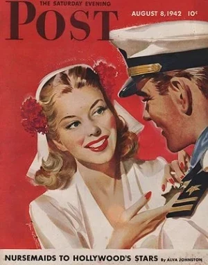 ORIG. VINTAGE MAGAZINE COVER - SATURDAY EVENING POST - AUGUST 8 1942Whitcomb (Illust.), Jon, Illust. by: Jon  Whitcomb