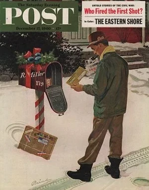 ORIG. VINTAGE MAGAZINE COVER - SATURDAY EVENING POST - DECEMBER 17 1960Prins (Illust.), Ben, Illust. by: Ben  Prins