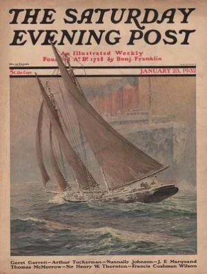 ORIG. VINTAGE MAGAZINE COVER/ SATURDAY EVENING POST - JANUARY 23 1932Fischer (Illust.), Anton Otto, Illust. by: Anton Otto  Fischer