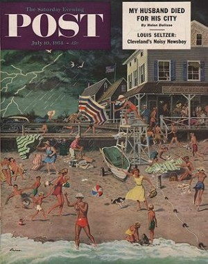 ORIG. VINTAGE MAGAZINE COVER - SATURDAY EVENING POST - JULY 10 1954Prins (Illust.), Ben, Illust. by: Ben  Prins