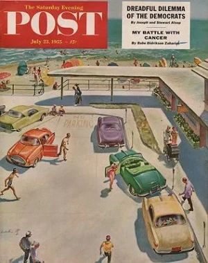 ORIG. VINTAGE MAGAZINE COVER - SATURDAY EVENING POST - JULY 23 1955Utz (Illust.), Thornton, Illust. by: Thornton  Utz