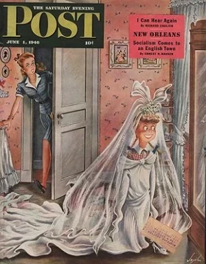 ORIG. VINTAGE MAGAZINE COVER - SATURDAY EVENING POST - JUNE 1 1946Alajalov (Illust.), Constantin, Illust. by: Constantin  Alajalov