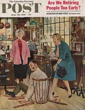 ORIG. VINTAGE MAGAZINE COVER/ SATURDAY EVENING POST - JUNE 20 1959Falter (Illust.), John, Illust. by: John  Falter
